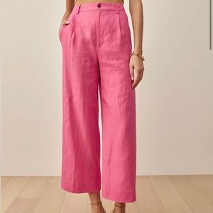 Reformation Petites Tommy Linen pink  Pant 2P